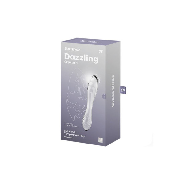 Gode en verre transparent haute qualité Dazzling Crystal 1 Satisfyer 